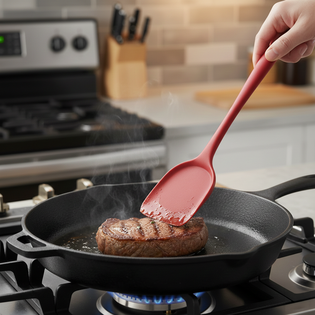 Silicone Egg Spatula Non Stick Heat Resistant Meat Turner