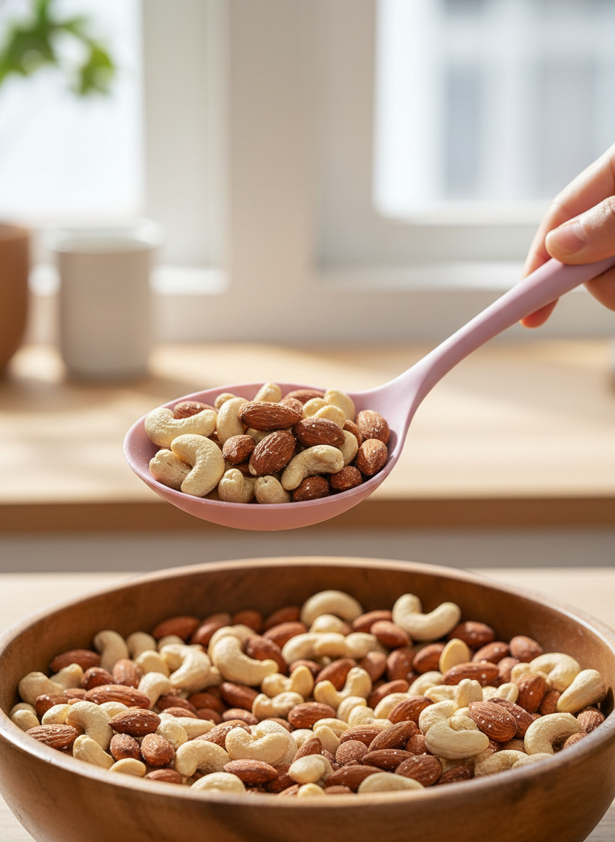 Long Handle Silicone Colander - Non-Stick Cooking Strainer Spoon