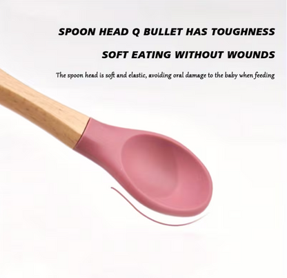 Easy Grip Soft Silicone Baby Spoon & Fork Set