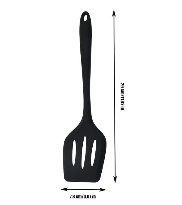Premium Heat-Resistant Silicone Slotted Turner Spatula