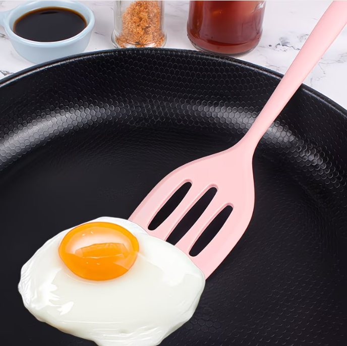 Premium Heat-Resistant Silicone Slotted Turner Spatula