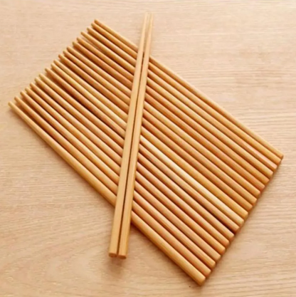 Natural Bamboo Chopsticks - High-Quality Reusable Wooden Sticks for Sushi, Ramen & Chinese Food