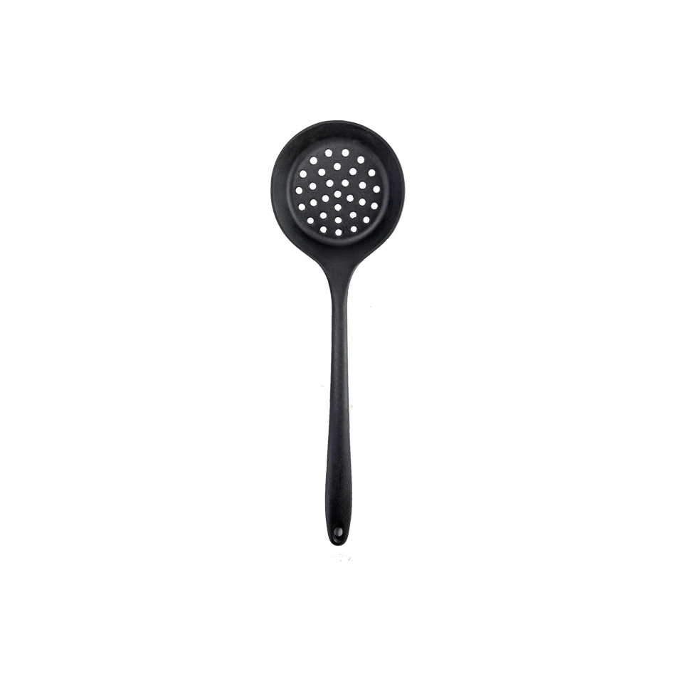 Long Handle Silicone Colander - Non-Stick Cooking Strainer Spoon