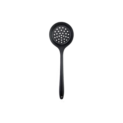 Long Handle Silicone Colander - Non-Stick Cooking Strainer Spoon