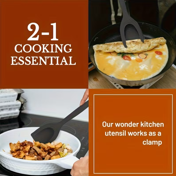 2-in-1 Nylon Egg & Steak Spatula - Heat Resistant Non-Stick Turner