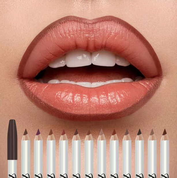 FTZO 12-Color Lip Liner Pencil Set – Matte Long Lasting Waterproof Lip Contour & Lipstick Pencil (Outline + Fill Dual Use)