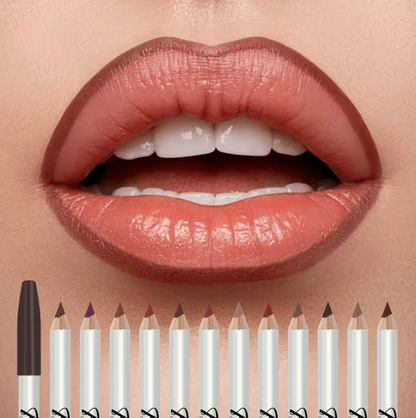 FTZO 12-Color Lip Liner Pencil Set – Matte Long Lasting Waterproof Lip Contour & Lipstick Pencil (Outline + Fill Dual Use)