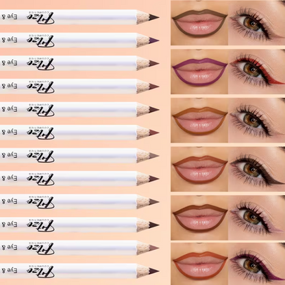 FTZO 12-Color Lip Liner Pencil Set – Matte Long Lasting Waterproof Lip Contour & Lipstick Pencil (Outline + Fill Dual Use)