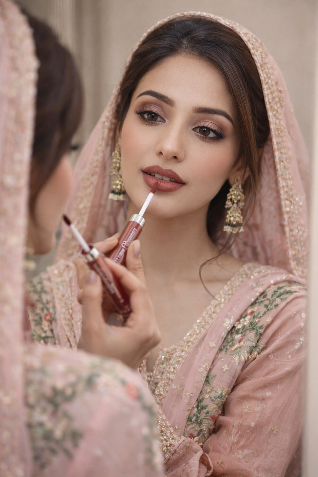 Dragon Ranee Matte Liquid Lipstick Set of 3 – Long Lasting Waterproof Lip Gloss Kit - Pink and Brown