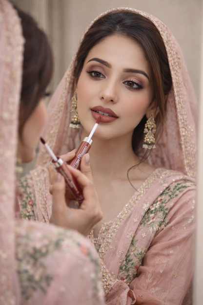 Dragon Ranee Matte Liquid Lipstick Set of 3 – Long Lasting Waterproof Lip Gloss Kit - Pink and Brown