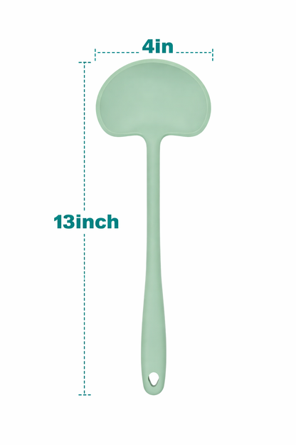 Premium Silicone Mushroom Style Cooking Spoon - 13 Inch BPA Free Kitchen Utensil for Cooking, Mixing & Serving