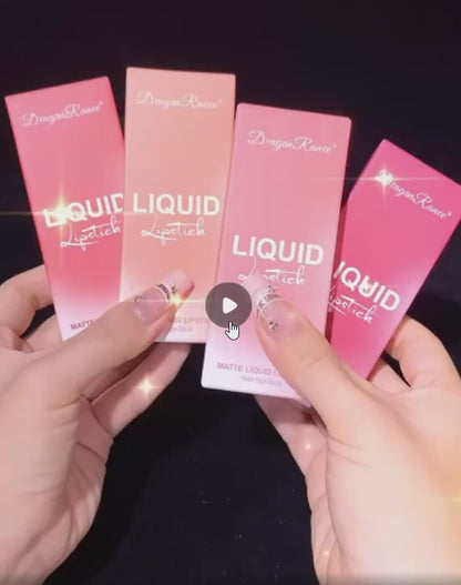 Dragon Ranee Matte Liquid Lipstick Set of 3 – Long Lasting Waterproof Lip Gloss Kit - Pink and Brown