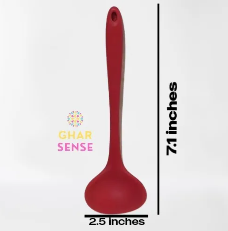 Silicone Spoon, Silicone Deep Soup Spoon, Heat Resistant Non-Stick Cooking Spoon