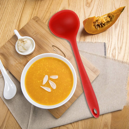 Silicone Spoon, Silicone Deep Soup Spoon, Heat Resistant Non-Stick Cooking Spoon