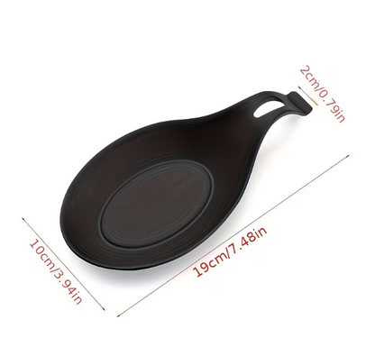 Heat-Resistant Silicone Spoon Holder Fork Spatula Rack Shelf Organizer