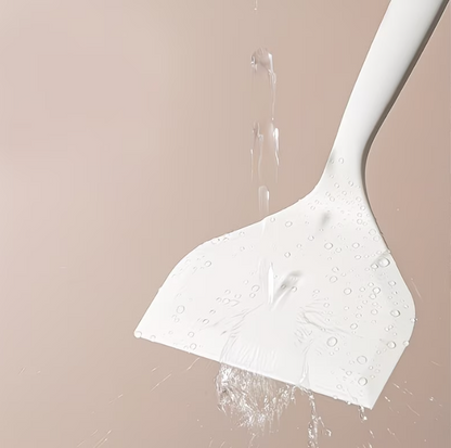 Silicone White Cooking Spatula, Non-Stick, Heat-Resistant, Easy Grip Turner