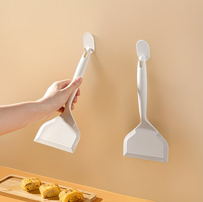 Silicone White Cooking Spatula, Non-Stick, Heat-Resistant, Easy Grip Turner