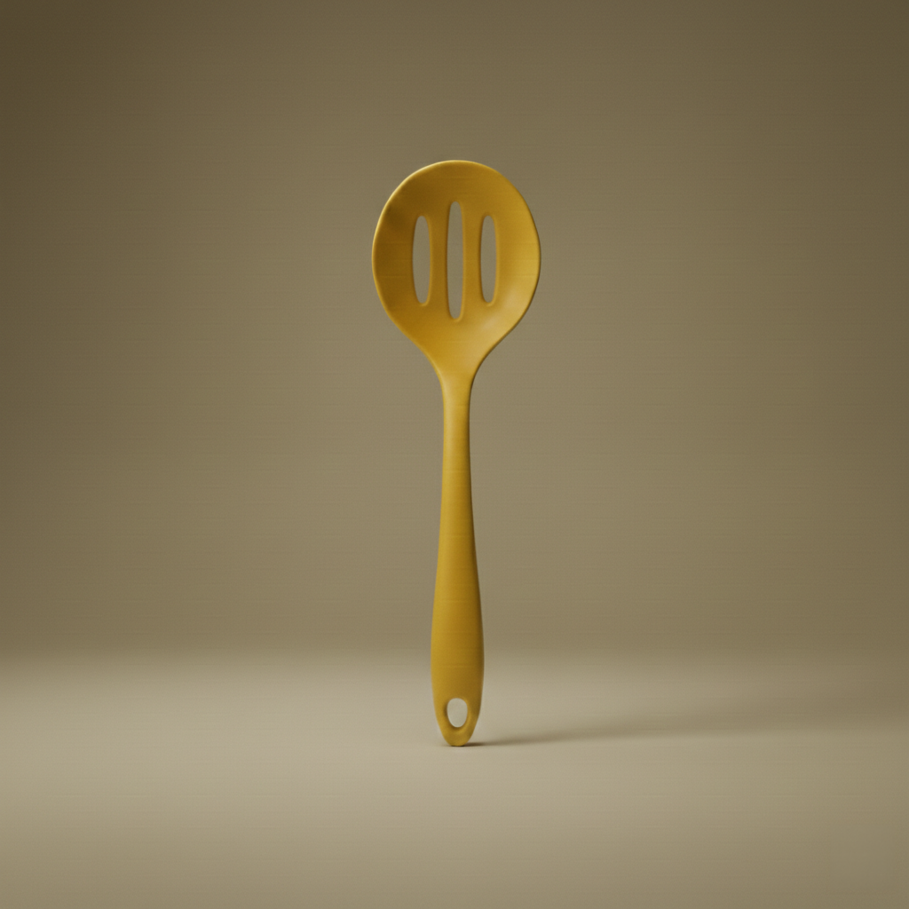 BPA- Free Silicone Slotted Spoon - For Frying & Draining