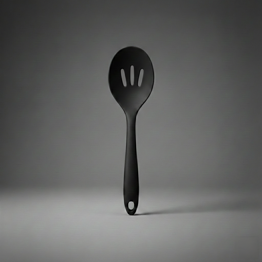 BPA- Free Silicone Slotted Spoon - For Frying & Draining