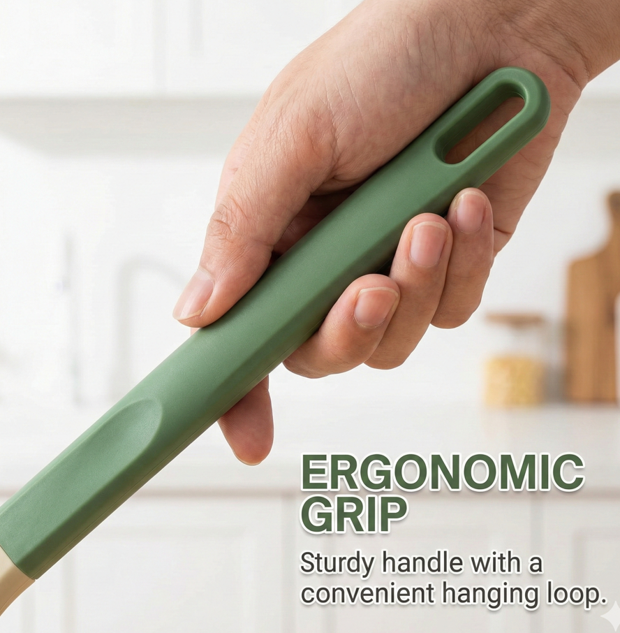 Premium Quality Silicone Spatula Turner Heat Resistant Non-Stick Cooking Turner